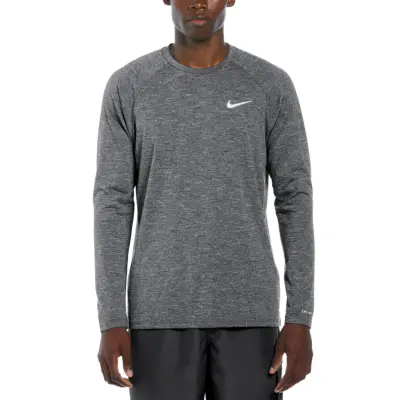 NIKE SWIM Nike Heather Long Sleeve Hydroguard - Black - XS