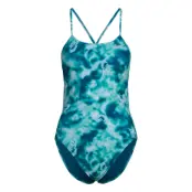 NIKE SWIM Nike Hydrastrong Multi Print Cutout Piece Blå