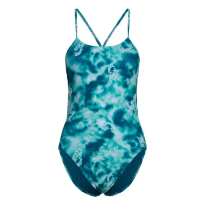 NIKE SWIM Nike Hydrastrong Multi Print Cutout Piece Blå