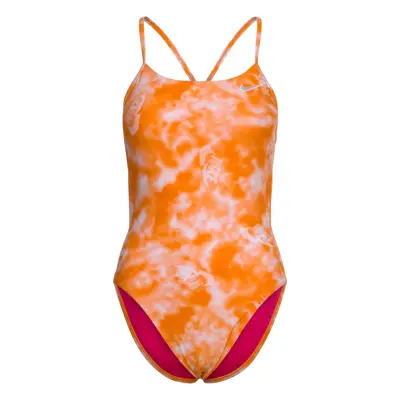 NIKE SWIM Nike Hydrastrong Multi Print Cutout Piece Orange