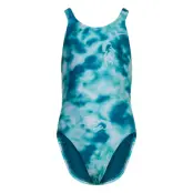 NIKE SWIM Nike Hydrastrong Multi Print Fastback Piece Blå