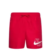 NIKE SWIM Nike Logo 5" Volley Short Röd