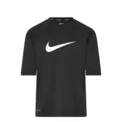 NIKE SWIM Nike Solid Short Sleeve Hydroguard - Black - 150-160