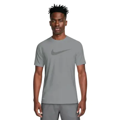 NIKE SWIM Nike Specs Soft Hand Poly Short Sleeve Hydroguard - Grey - XXL
