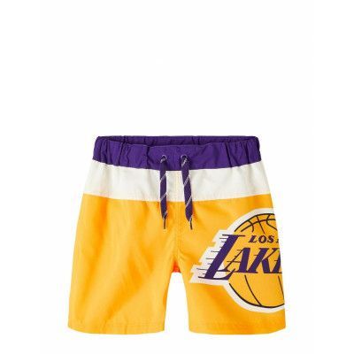 Nkmmarkus Nba Swimshorts Ous *Villkorat Erbjudande Badshorts Multi/mönstrad Name It