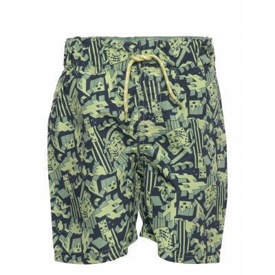 Nkmminecraft Mitsu Swimshorts Bfu Badshorts Multi/mönstrad Name It