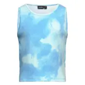 Nlffie Tank Crop Top Tops T-shirts Sleeveless Blue LMTD