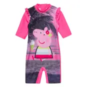 Nmfpeppapig Masina 3/4 Uv Suit Pep Swimwear UV Clothing UV Suits Multi/mönstrad Name It