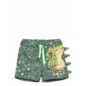 Nmmmad Gigantosaurus Long Swimshorts Vde Badshorts Grön Name It