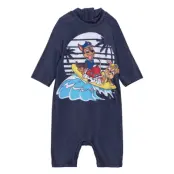 Nmmmilow Pawpatrol 3/4 Uv Suit Cplg Swimwear UV Clothing UV Suits Blå Name It