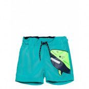 Nmmzharkin Long Swim Shorts Badshorts Blå Name It