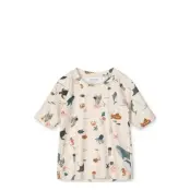 Liewood Noah Printed Shortsleeve Swim Tee Kräm