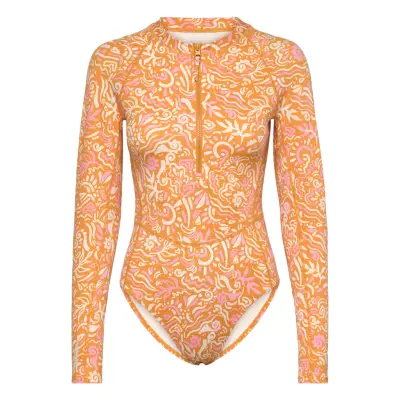 O'neill Women Of The Wave L/Slv Surf Suit Orange
