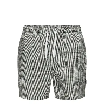 ONLY & SONS Onsted Stripe Seersucker Swim Noos Svart
