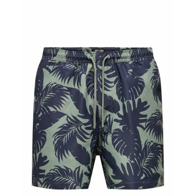 ONLY & SONS Onsted Life Swim Short Flower Aop 2 Grön