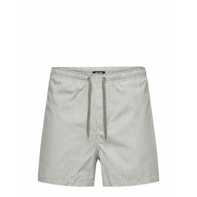 ONLY & SONS Onsted Stripe Seersucker Swim Noos Grå