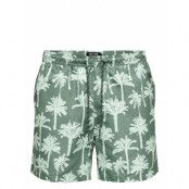 Onstedswim Short Palms Aop Badshorts Green ONLY & SONS