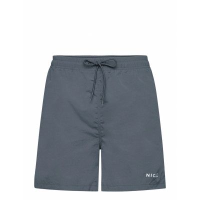 Original Logo Swim Shorts Badshorts Blå NICCE