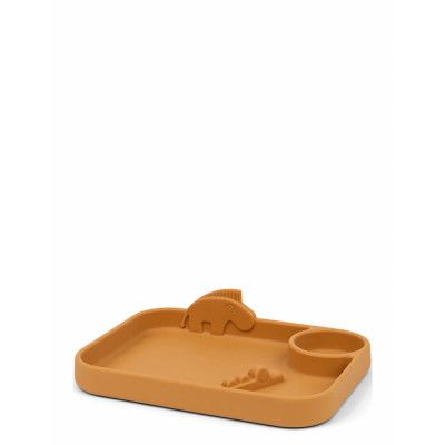 Peekaboo Compartment Plate Deer Friends Home Meal Time Plates & Bowls Plates Orange D By Deer