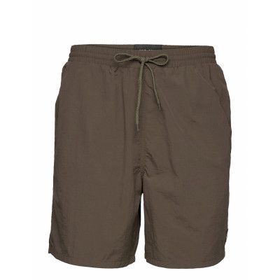 Plain Swim Short *Villkorat Erbjudande Badshorts Khakigrön Lyle & Scott