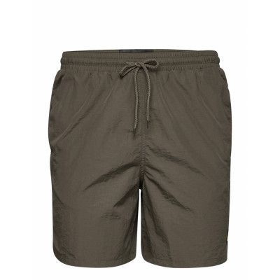 Plain Swim Short *Villkorat Erbjudande Badshorts Khakigrön Lyle & Scott