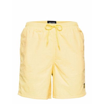 Plain Swim Short *Villkorat Erbjudande Badshorts Gul Lyle & Scott