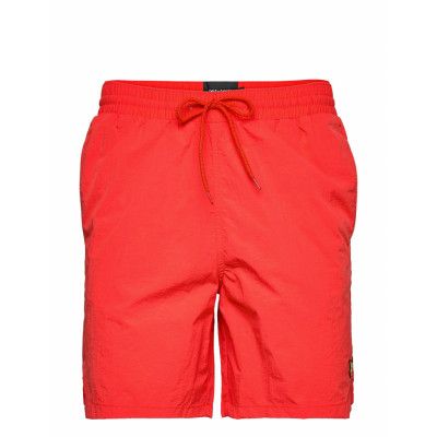 Plain Swim Short *Villkorat Erbjudande Badshorts Röd Lyle & Scott