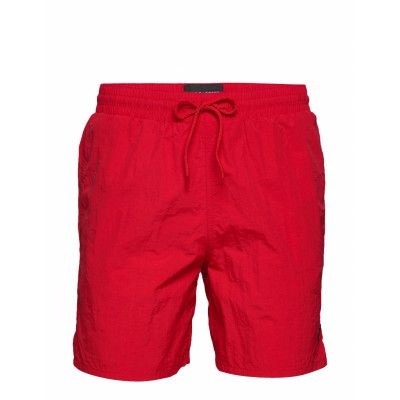 Plain Swim Short *Villkorat Erbjudande Badshorts Röd Lyle & Scott