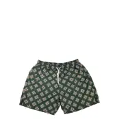 Portia 1924 Floral Swim Shorts Khaki Green