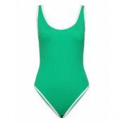Premium Surf Cheeky Piece Sport Swimsuits Green Rip Curl