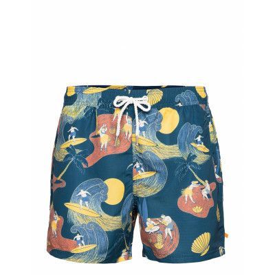 Printed Swimshorts Badshorts Blå Far Afield