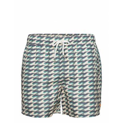 Printed Swimshorts Badshorts Grön Far Afield