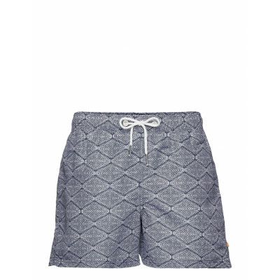 Printed Swmshorts - Tribal Navy Badshorts Multi/mönstrad Far Afield