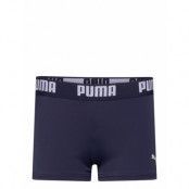 Puma Swim Boys Logo Swim Trunk 1P *Villkorat Erbjudande Badshorts Marinblå Puma Swim