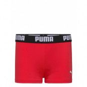 Puma Swim Boys Logo Swim Trunk 1P *Villkorat Erbjudande Badshorts Röd Puma Swim