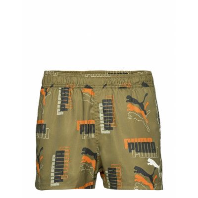 Puma Swim Men Logo Print Short Badshorts Multi/mönstrad Puma Swim