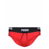 Puma Swim Men Logo Swim Brief 1P Swimwear Briefs & Speedos Röd Puma Swim