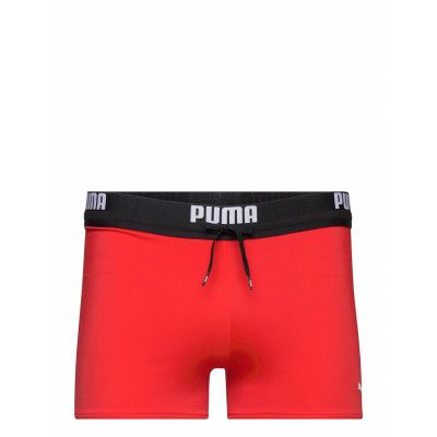 Puma Swim Men Logo Swim Trunk 1P Swimwear Briefs & Speedos Röd Puma Swim