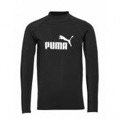 Puma Swim Men Long Sleeve Rash Guar Sport T-shirts Long-sleeved Black Puma Swim