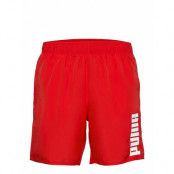 Puma Swim Men Mid Shorts 1P Badshorts Röd Puma Swim