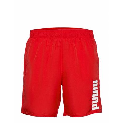 Puma Swim Men Mid Shorts 1P Badshorts Röd Puma Swim