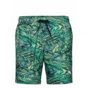 Puma Swim Men Printed Mid Shorts 1P Badshorts Grön Puma Swim