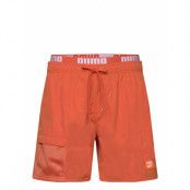 Puma Swim Men Utility Mid Shorts 1P Badshorts Orange Puma Swim