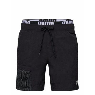Puma Swim Men Utility Mid Shorts 1P Badshorts Svart Puma Swim