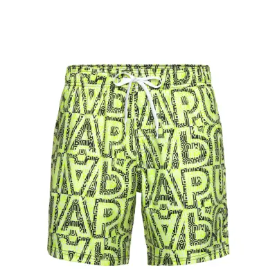 Puma Swim Puma Swim Men Printed Mid Shorts 1P - Green - XL