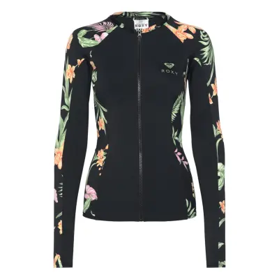 Roxy Ls Zip Lycra Svart