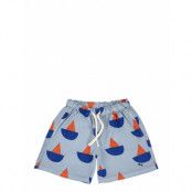 Sail Boat All Over Woven Shorts Badshorts Blå *Villkorat Erbjudande Bobo Choses