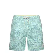 Scotch & Soda Mini-Printed Mid-Length Swimshort - Blue - XL