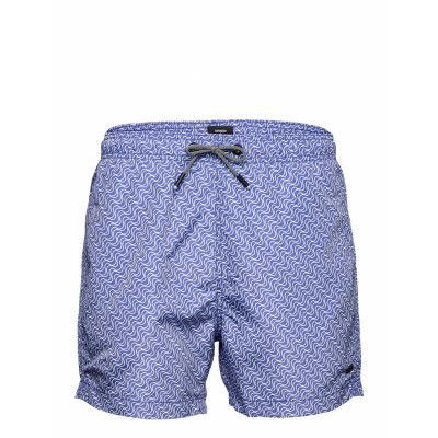 Sd Studios Swim Short Surfshorts Blå Superdry