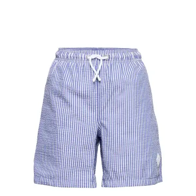 Seersucker Boy'S Swim Shorts Badshorts Blå GANT